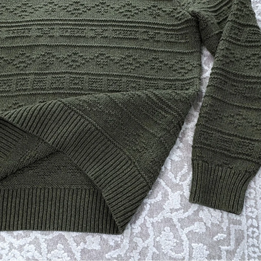 J. Crew Men’s Guernsey Stitch Cotton Sweater